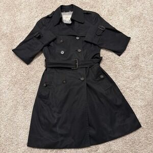 Y2K Vintage Banana Republic Trench Coat | Black | XS